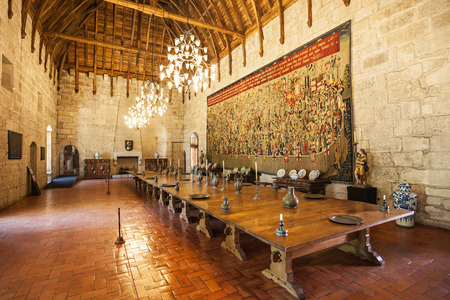 GUIMARAES, PORTUGAL - JULY 11: Inside the Palace of the Duques of Braganza on July 11, 2014 in Guimaraes, Portugalのeditorial素材