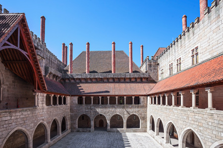 GUIMARAES, PORTUGAL - JULY 11: Inside the Palace of the Duques of Braganza on July 11, 2014 in Guimaraes, Portugalのeditorial素材