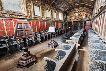 AVEIRO, PORTUGAL - JULY 02: City Museum interior, before known as the Convent of Jesus on July 02, 2014 in Aveiro, Portugalのeditorial素材