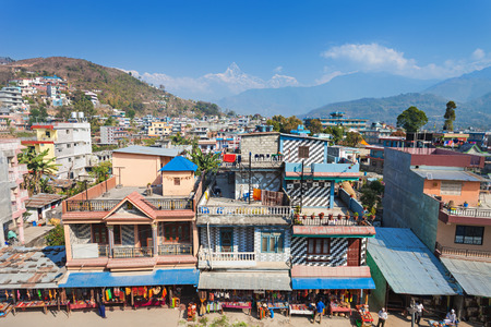 Pokhara aerial view from Bindhya Basini Temple, Nepalのeditorial素材