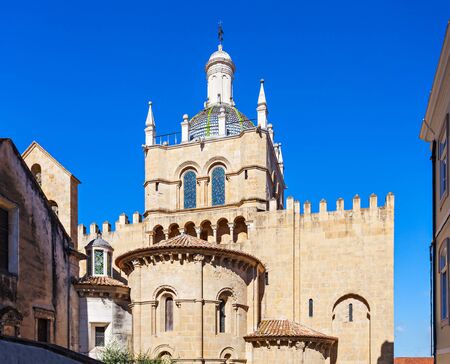 The Old Cathedral of Coimbra is one of the most important Romanesque Roman Catholic buildings in Portugalの写真素材