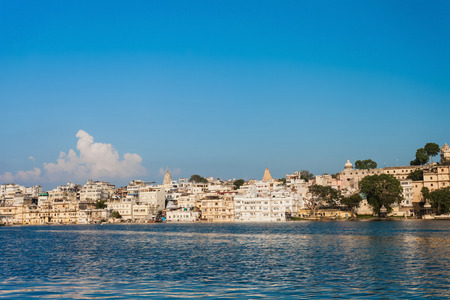 Udaipur city and Pichola lake, Rajasthan, Indiaのeditorial素材