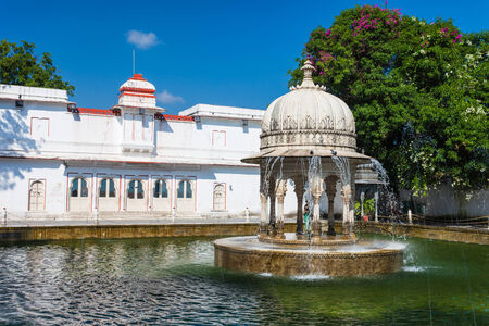 Saheliyon-ki-Bari (Courtyard of the Maidens) is a major garden in Udaipur, Indiaのeditorial素材