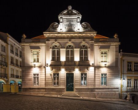 EVORA, PORTUGAL - JULY 16: Bank of Portugal (Agencia do Banco) on July 16, 2014 in Evora, Portugalのeditorial素材