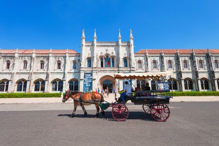 LISBON, PORTUGAL - JUNE 25: The Jeronimos Monastery or Hieronymites Monastery on June 25, 2014 in Lisbon, Portugalのeditorial素材