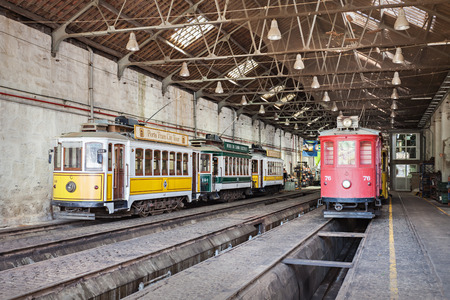 PORTO, PORTUGAL - JULY 02: Museu do Carro Electrico (Tram Museum) on July 02, 2014 in Porto, Portugalのeditorial素材