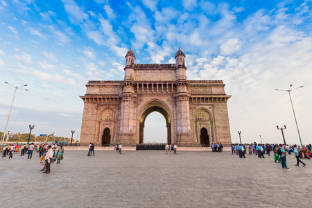 MUMBAI, INDIA - FEBRUARY 21: Gateway of India on Febuary 21, 2014 in Mumbai, India.のeditorial素材