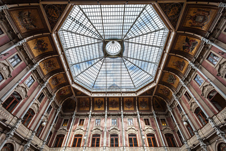 PORTO, PORTUGAL - JULY 02: The Palacio da Bolsa (Stock Exchange Palace) is a historical building on...