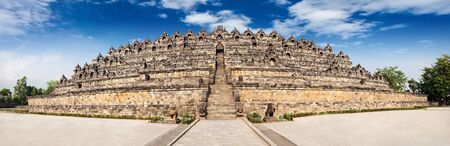 Borobudur is a 9th-century Mahayana Buddhist Temple in Magelang, Central Java, Indonesia
