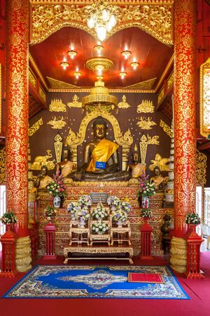 CHIANG RAI, THAILAND - NOVEMBER 05, 2014: Wat Phra Kaew Temple interior.のeditorial素材