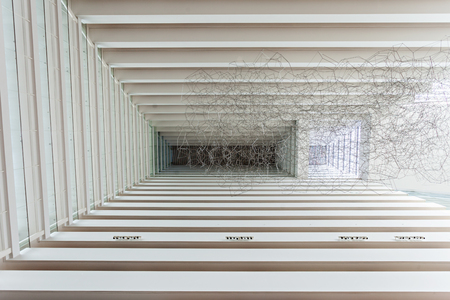 SINGAPORE - OCTOBER 18, 2014: Marina Bay Sands Hotel interior.のeditorial素材