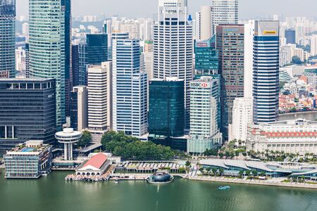 SINGAPORE - OCTOBER 18, 2014: Singapore city skyline.のeditorial素材