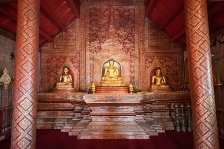 CHIANG MAI, THAILAND - OCTOBER 30, 2014: Wat Chedi Luang Temple interior.のeditorial素材