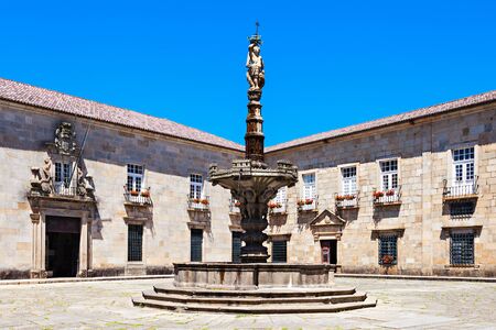 Fountain in the center of Braga, Portugalのeditorial素材