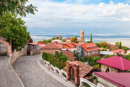 Sighnaghi aerial view, Kakheti region of Georgiaの写真素材