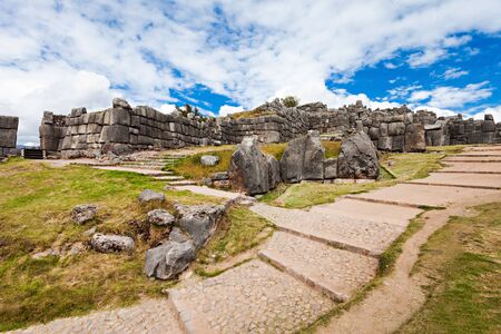 Saksaywaman is the historic capital of the Inca Empire in Cusco, Peru.の写真素材