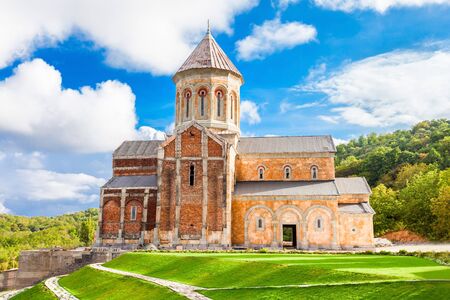Saint Nino Bodbe Monastery is a Georgian Orthodox monastic complex and the seat of the Bishops of Bodbe near Sighnaghi, Georgia.の写真素材
