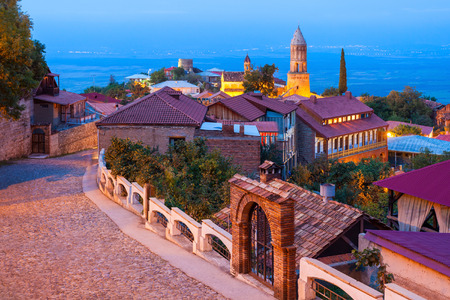 Sighnaghi aerial view, Kakheti region of Georgiaの写真素材