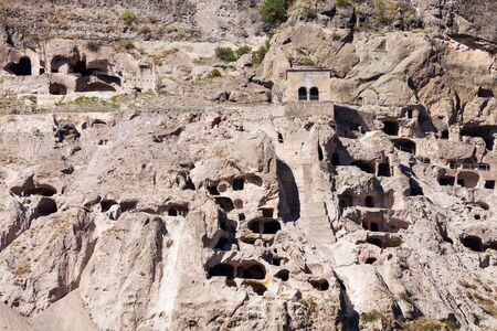 Vardzia is a cave monastery site located near Aspindza, Georgiaの写真素材