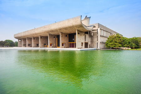 The Assembly building in the Capitol Complex of Chandigarh, Indiaのeditorial素材