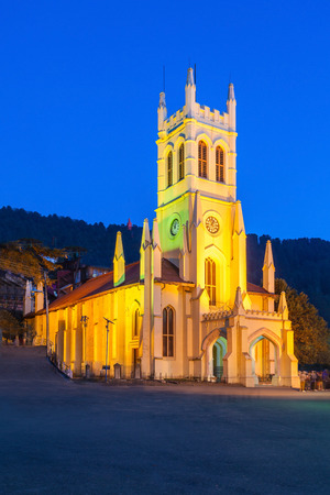 Christ Church in Shimla is the second oldest church in North Indiaの写真素材