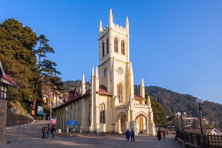 Christ Church in Shimla is the second oldest church in North Indiaの写真素材