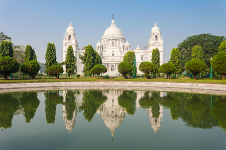 The Victoria Memorial is a british building, located in Kolkata, West Bengal in Indiaのeditorial素材