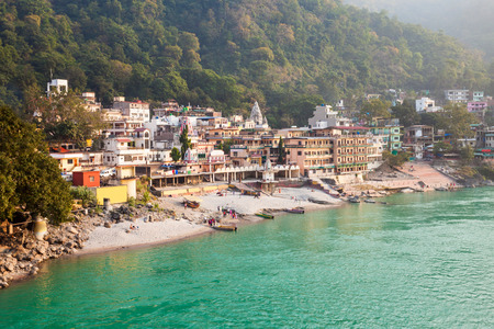 Rishikesh is a city in Dehradun district of Uttarakhand state in nothern India. It is known as the Yoga Capital of the World.の写真素材