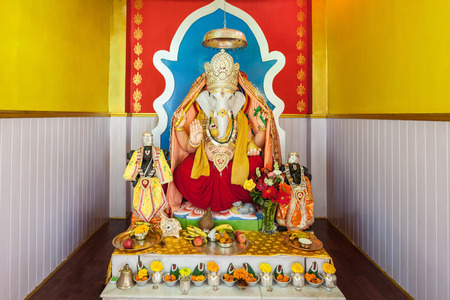 GANGTOK, INDIA - NOVEMBER 19, 2015: Ganesha statue at Ganesh Tok Temple viewpoint in Gangtok, Sikkim state of India.のeditorial素材
