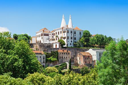 The Sintra National Palace in Sintra, Portugalのeditorial素材