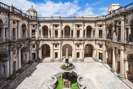 The Convent of the Order of Christ is a religious building and Roman Catholic building in Tomar, Portugalのeditorial素材