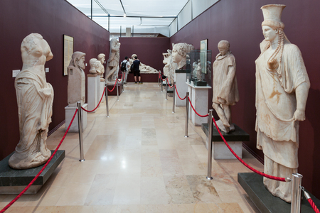 ISTANBUL, TURKEY - SEPTEMBER 07, 2014: Istanbul Archaeology Museum on September 07, 2014 in Istanbul, Turkeyのeditorial素材