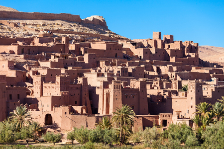 Ait Ben Haddou (or Ait Benhaddou) is a fortified city along the former caravan route between the Sahara and Marrakech in Moroccoのeditorial素材