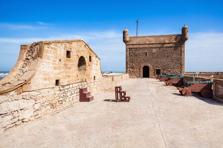 Skala du Port fortifications in Essaouira, Morocco. Essaouira is a city in the western Moroccan region on the Atlantic coast.のeditorial素材