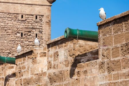 Skala du Port fortifications in Essaouira, Morocco. Essaouira is a city in the western Moroccan region on the Atlantic coast.のeditorial素材