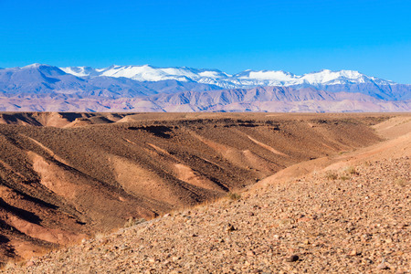 High Atlas, also called the Grand Atlas Mountains is a mountain range in central Morocco in Northern Africaの写真素材