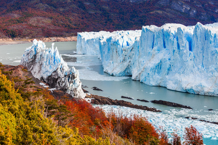The Perito Moreno Glacier is a glacier located in the Los Glaciares National Park in Santa Cruz Province, Argentina. Its one of the most important tourist attractions in the Argentinian Patagonia.の写真素材
