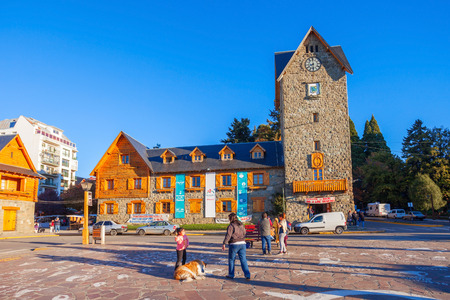 BARILOCHE, ARGENTINA - APRIL 26, 2016: Bariloche Civic Centre (El Centro Civico) in the centre of Bariloche, Patagonia region in Argentina.のeditorial素材