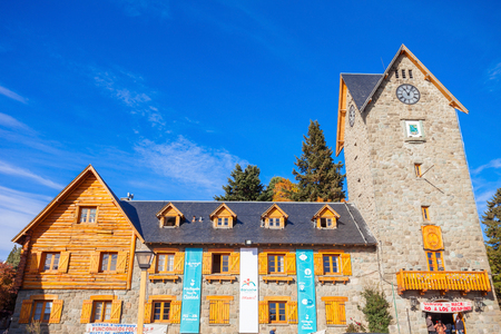 BARILOCHE, ARGENTINA - APRIL 27, 2016: Bariloche Civic Centre (El Centro Civico) in the centre of Bariloche, Patagonia region in Argentina.のeditorial素材