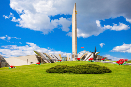 Obelisk at the Belarusian Great Patriotic War Museum. It is a museum in the center of Minsk, Belarus. The conception of a museum commemorating the German Soviet War.のeditorial素材