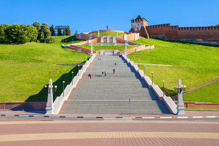 Chkalov ladder (also Volzhskaya staircase) is a staircase in Nizhny Novgorod, which connects the Upper Volga and the Lower Volga embankment, Russia.のeditorial素材