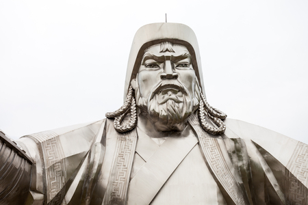 The Genghis Khan Equestrian Statue is a 40 metre tall statue of Genghis Khan on horseback at Tsonjin Boldog near Ulaanbaatar, Mongoliaのeditorial素材