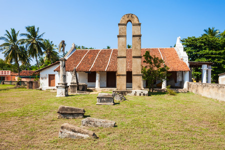 Kalpitiya dutch church is a catholic church located in Kalpitiya, Sri Lankaの写真素材