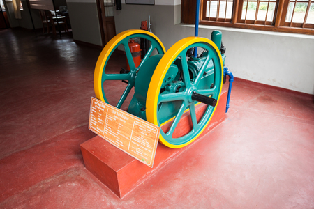 KANDY, SRI LANKA - FEBRUARY 19, 2017: Equipment inside the Ceylon Tea Museum. Ceylon Tea Museum is located in Kandy, Sri Lankaのeditorial素材