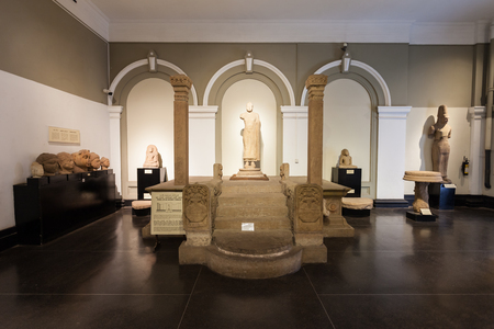 COLOMBO, SRI LANKA - FEBRUARY 27, 2017: Buddha statues inside the National Museum of Colombo, Sri Lanka. Sri Lanka National Museum is the largest museum in Sri Lanka.のeditorial素材