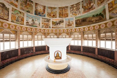 COLOMBO, SRI LANKA - FEBRUARY 28, 2017: Sambodhi Chaithya or Buddha Jayanthi Chaithya is a stupa and Buddhist temple located in Colombo Harbour, Sri Lankaのeditorial素材