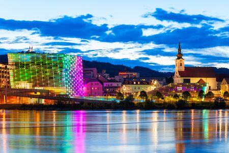 LINZ, AUSTRIA - MAY 14, 2017: The Ars Electronica Center or AEC is a center for electronic arts run by Ars Electronica located in Linz, Austria.のeditorial素材
