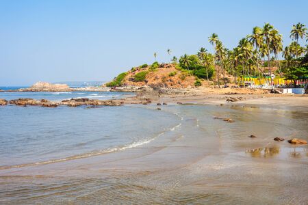 Vagator or Ozran beach in north Goa, Indiaの写真素材
