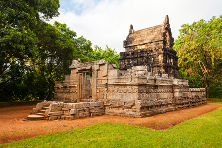 Nalanda Gedige is an ancient Hindu Temple near Matale, Sri Lankaの写真素材