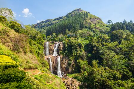 Ramboda Falls is 109m high and 11-th highest waterfall in Sri Lanka. Ramboda Falls is situated in Pussellawa area at Ramboda Pass.の写真素材